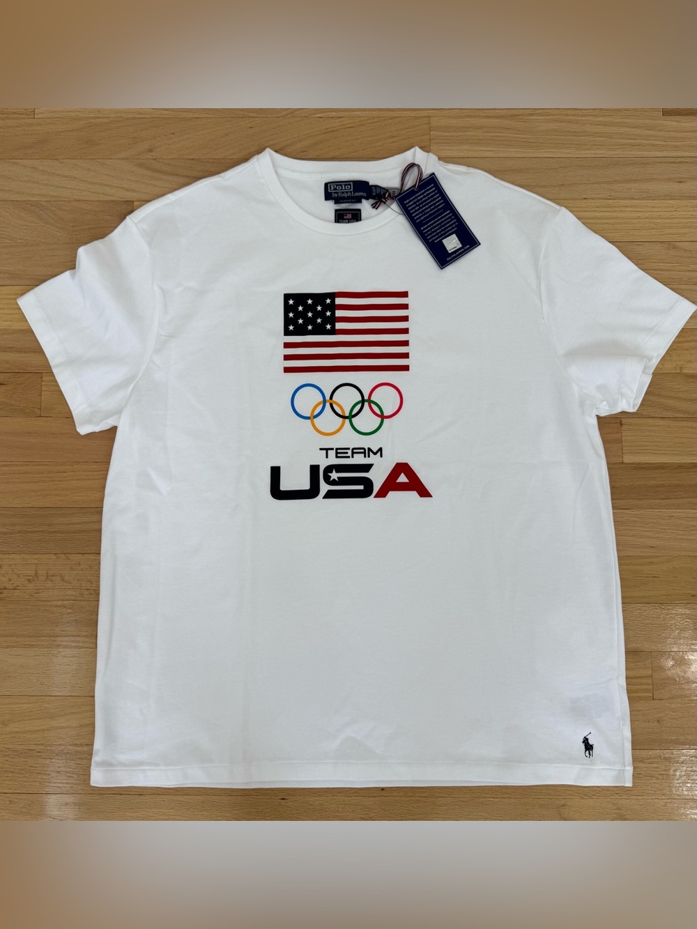 Polo Ralph Lauren Men’s Olympic Graphic Team USA Flag Print T-Shirt White S - XL